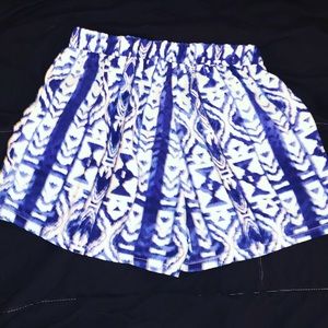 Blue Aztec shorts